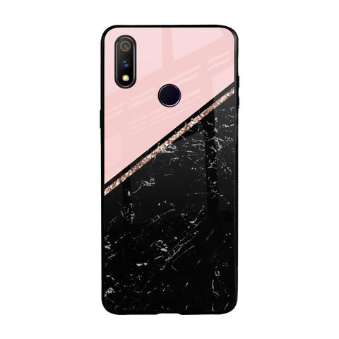 Marble Texture Pink Realme 3 Pro Glass Cases & Covers Online