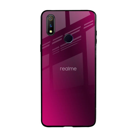 Pink Burst Realme 3 Pro Glass Back Cover Online