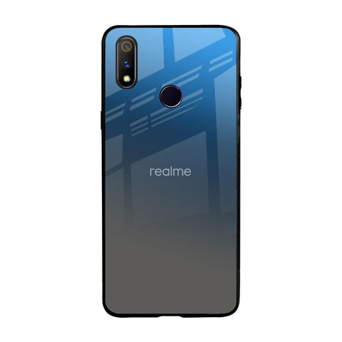 Blue Grey Ombre Realme 3 Pro Glass Back Cover Online