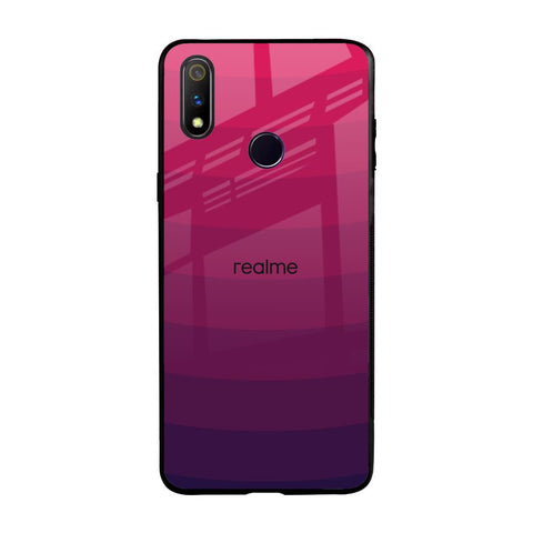 Wavy Pink Pattern Realme 3 Pro Glass Back Cover Online