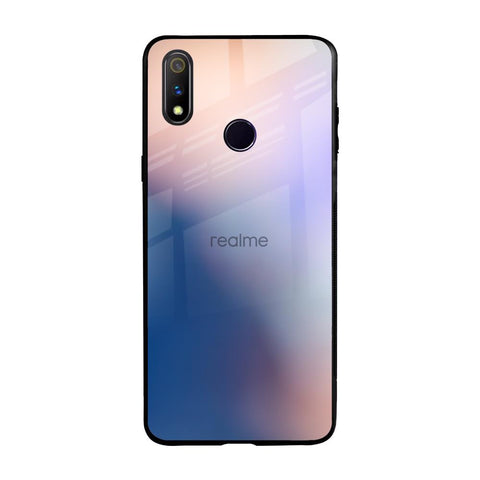 Blue Mauve Gradient Realme 3 Pro Glass Back Cover Online