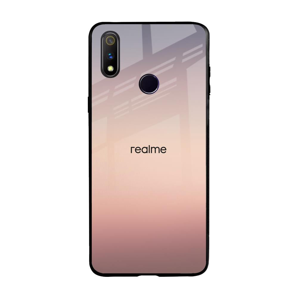 Golden Mauve Realme 3 Pro Glass Back Cover Online