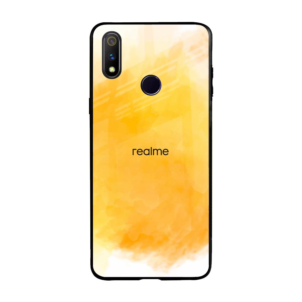 Rustic Orange Realme 3 Pro Glass Back Cover Online
