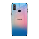 Blue & Pink Ombre Realme 3 Pro Glass Back Cover Online