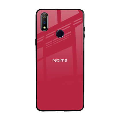 Solo Maroon Realme 3 Pro Glass Back Cover Online