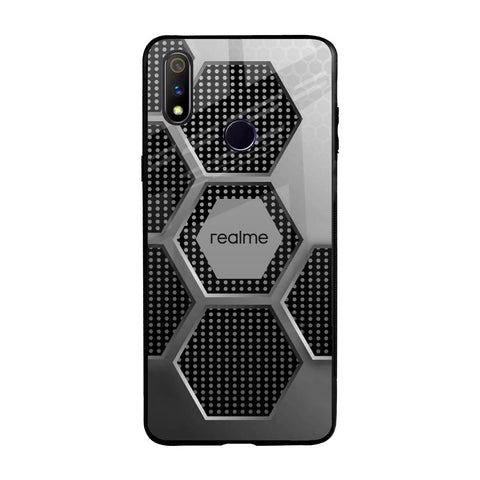 Hexagon Style Realme 3 Pro Glass Back Cover Online