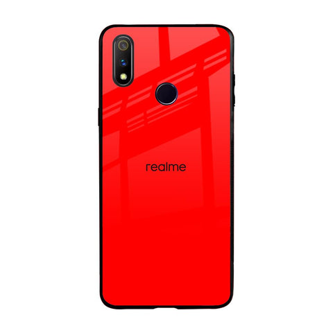 Blood Red Realme 3 Pro Glass Back Cover Online