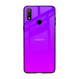 Purple Pink Realme 3 Pro Glass Back Cover Online