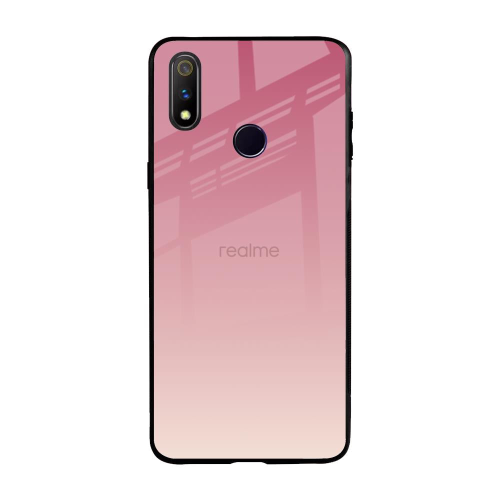 Blooming Pink Realme 3 Pro Glass Back Cover Online