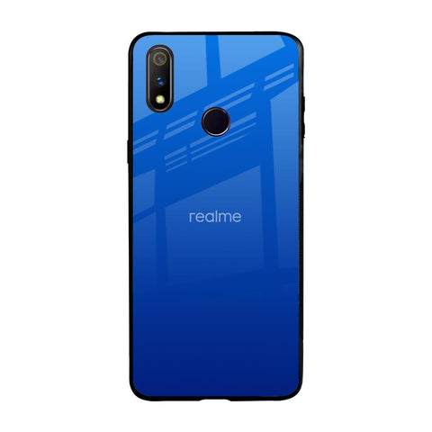 Egyptian Blue Realme 3 Pro Glass Back Cover Online