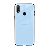 Pastel Sky Blue Realme 3 Pro Glass Back Cover Online