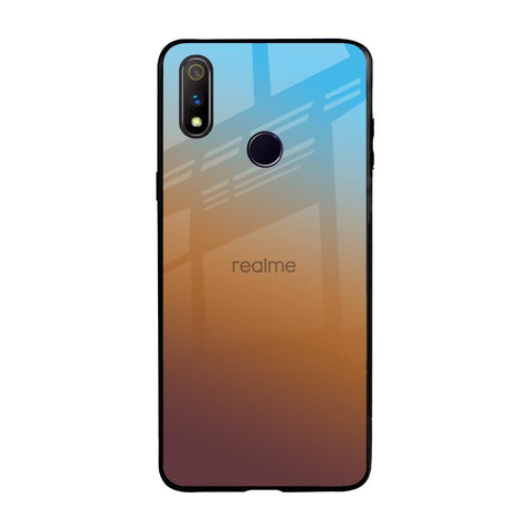 Rich Brown Realme 3 Pro Glass Back Cover Online