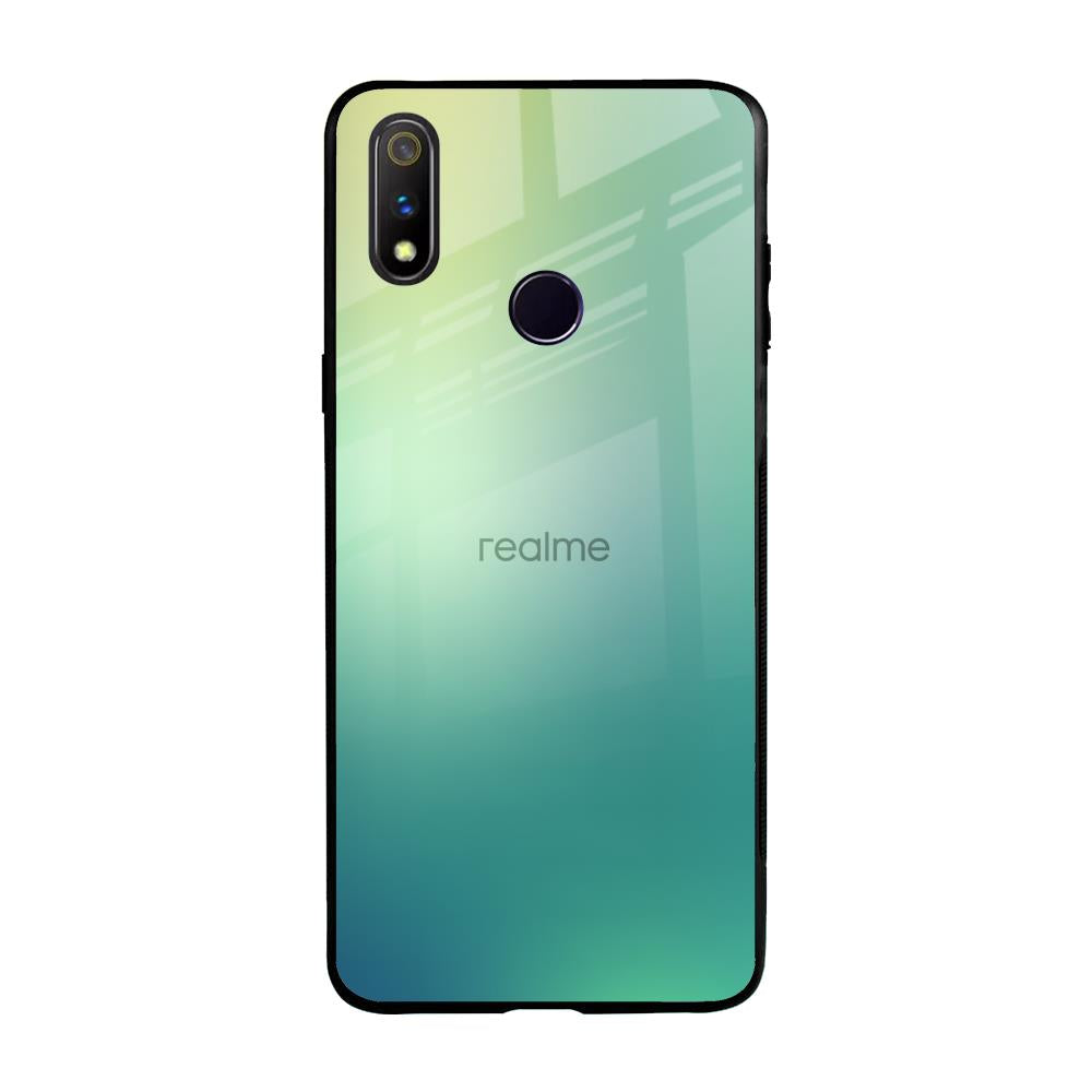Dusty Green Realme 3 Pro Glass Back Cover Online