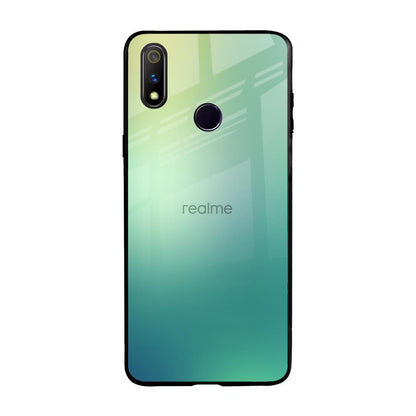 Dusty Green Realme 3 Pro Glass Back Cover Online