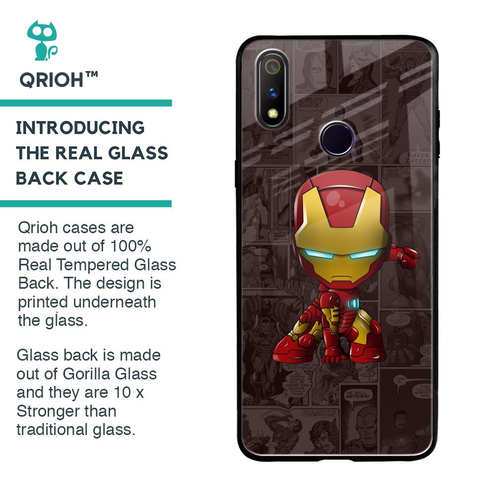Angry Baby Super Hero Glass Case for Realme 3 Pro