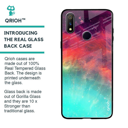 Colorful Aura Glass Case for Realme 3 Pro