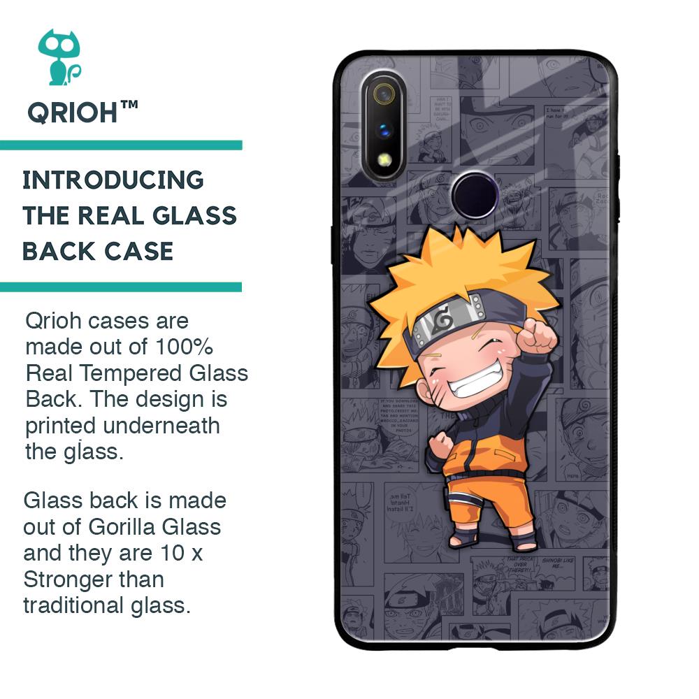 Orange Chubby Glass Case for Realme 3 Pro
