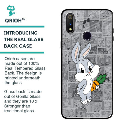 Cute Baby Bunny Glass Case for Realme 3 Pro