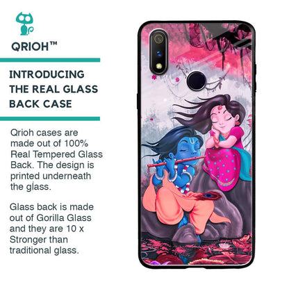 Radha Krishna Art Glass Case for Realme 3 Pro