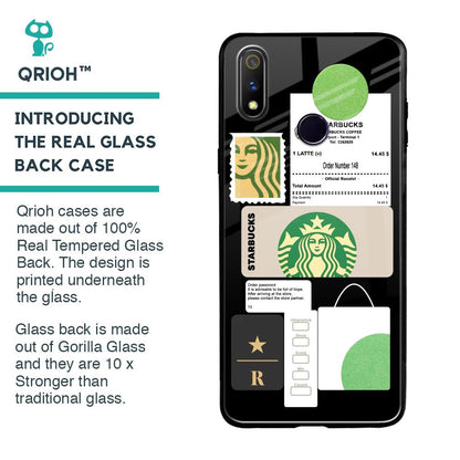 Coffee Latte Glass Case for Realme 3 Pro