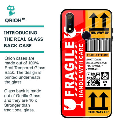 Handle With Care Glass Case for Realme 3 Pro