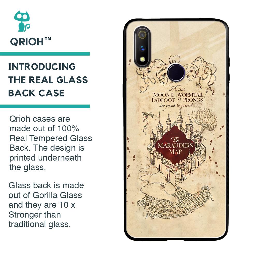 Magical Map Glass Case for Realme 3 Pro