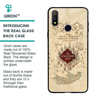 Magical Map Glass Case for Realme 3 Pro