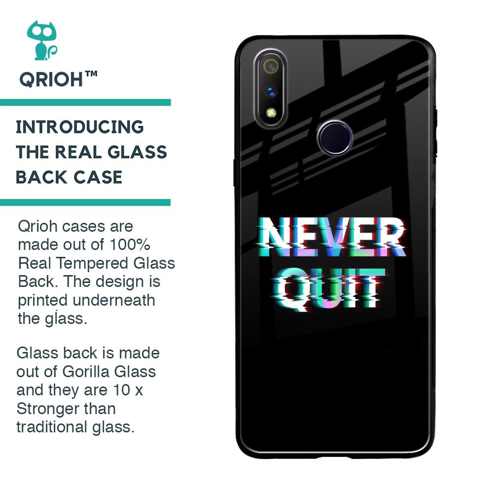 Never Quit Glass Case For Realme 3 Pro