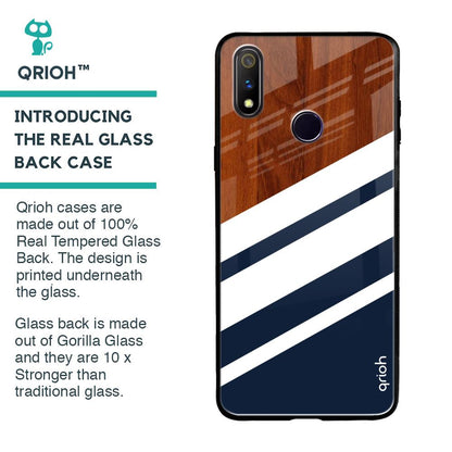 Bold Stripes Glass case for Realme 3 Pro