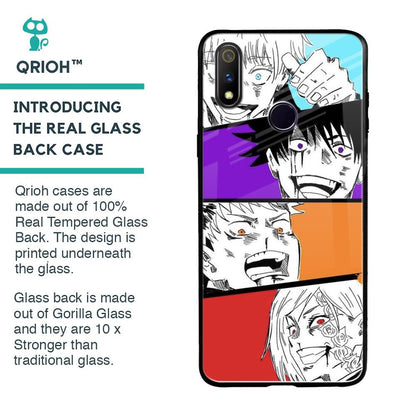 Anime Sketch Glass Case for Realme 3 Pro