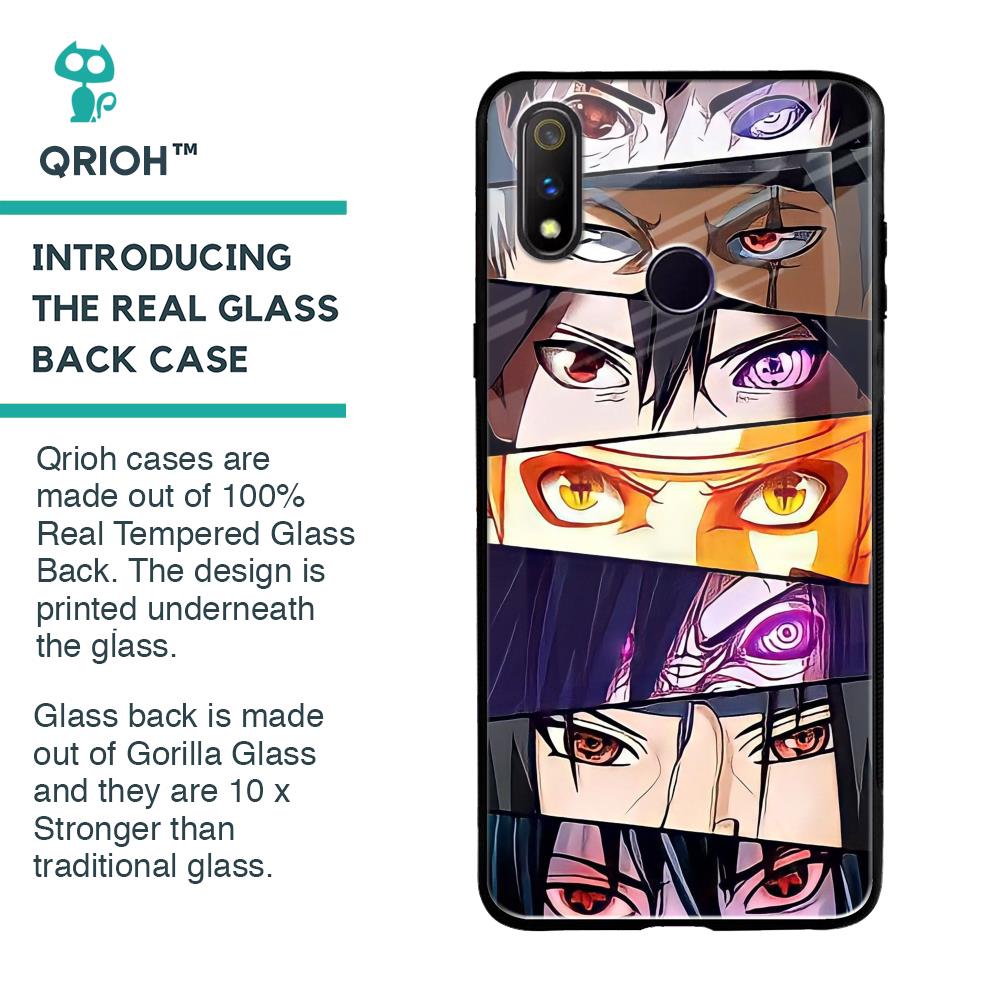 Anime Eyes Glass Case for Realme 3 Pro