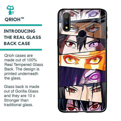 Anime Eyes Glass Case for Realme 3 Pro