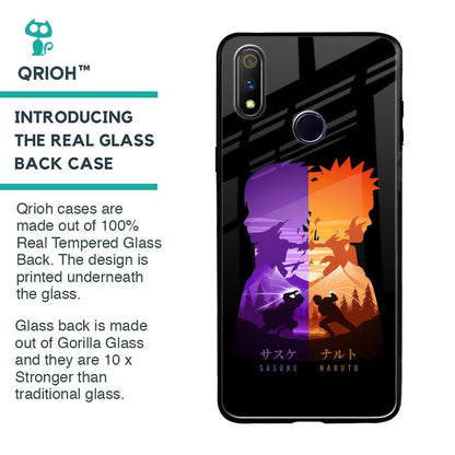 Minimalist Anime Glass Case for Realme 3 Pro