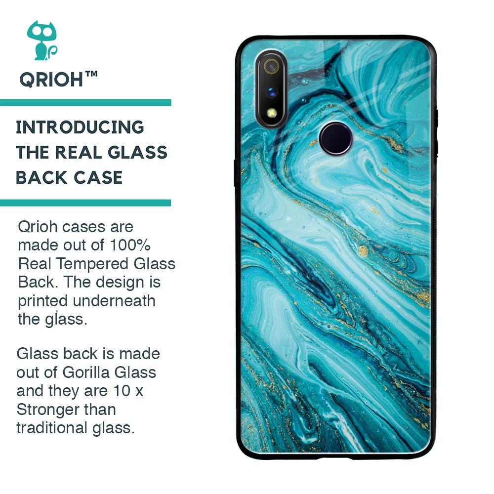 Ocean Marble Glass Case for Realme 3 Pro