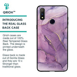 Purple Gold Marble Glass Case for Realme 3 Pro