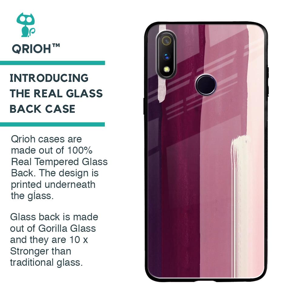 Brush Stroke Art Glass Case for Realme 3 Pro