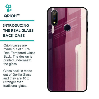Brush Stroke Art Glass Case for Realme 3 Pro