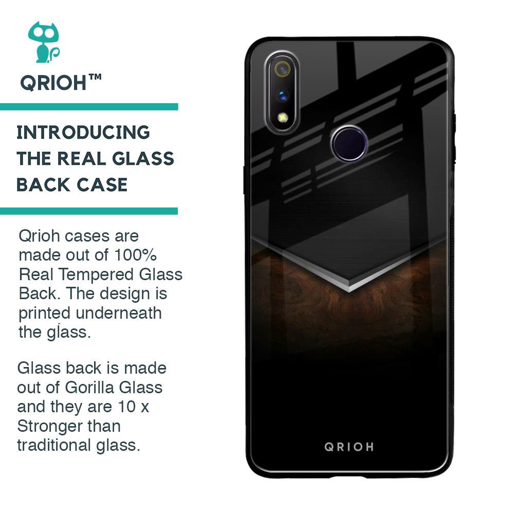 Dark Walnut Glass Case for Realme 3 Pro