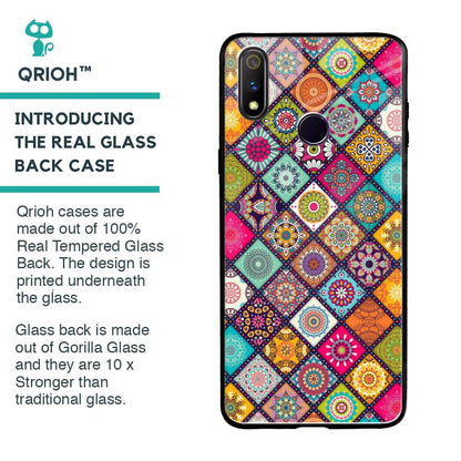 Multicolor Mandala Glass Case for Realme 3 Pro