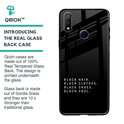 Black Soul Glass Case for Realme 3 Pro