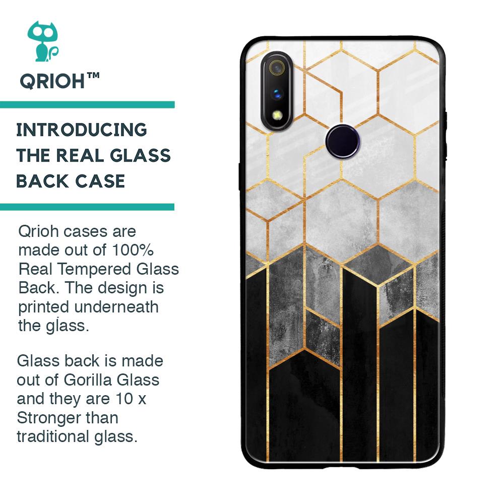 Tricolor Pattern Glass Case for Realme 3 Pro