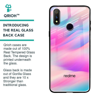 Colorful Waves Glass case for Realme 3 Pro
