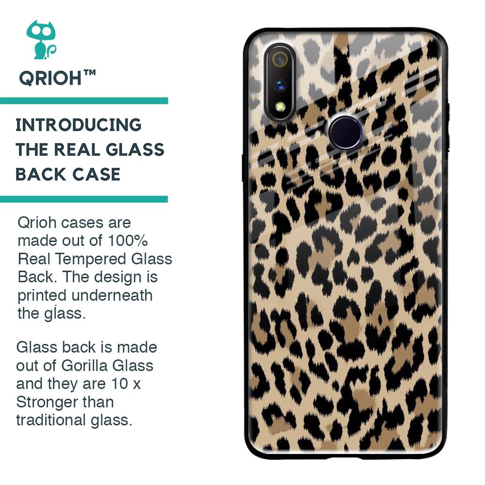 Leopard Seamless Glass Case For Realme 3 Pro