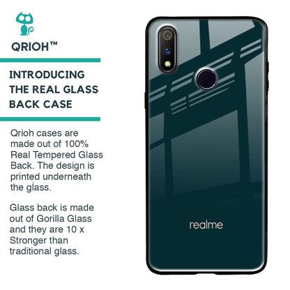 Hunter Green Glass Case For Realme 3 Pro
