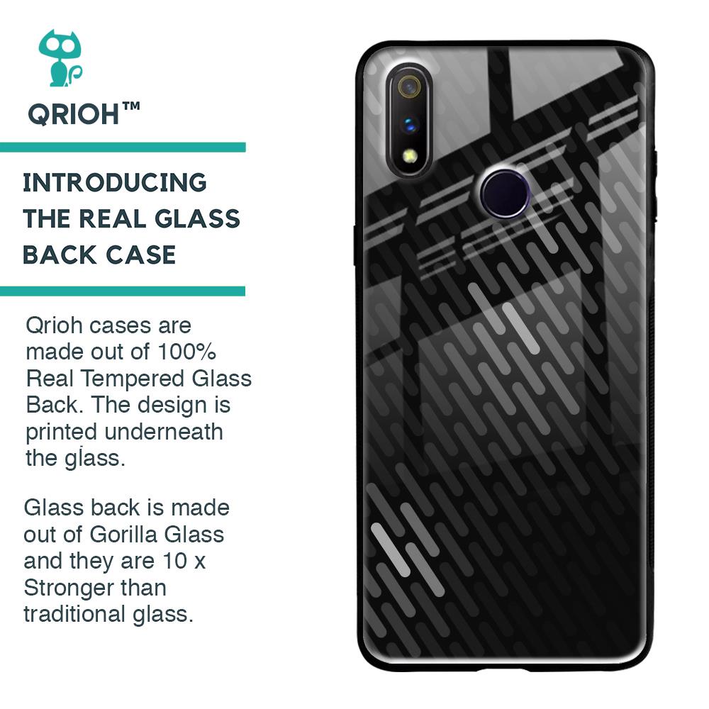 Dark Abstract Pattern Glass Case For Realme 3 Pro