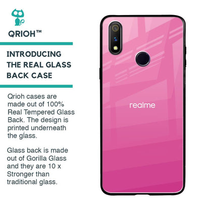 Pink Ribbon Caddy Glass Case for Realme 3 Pro