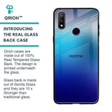 Blue Rhombus Pattern Glass Case for Realme 3 Pro