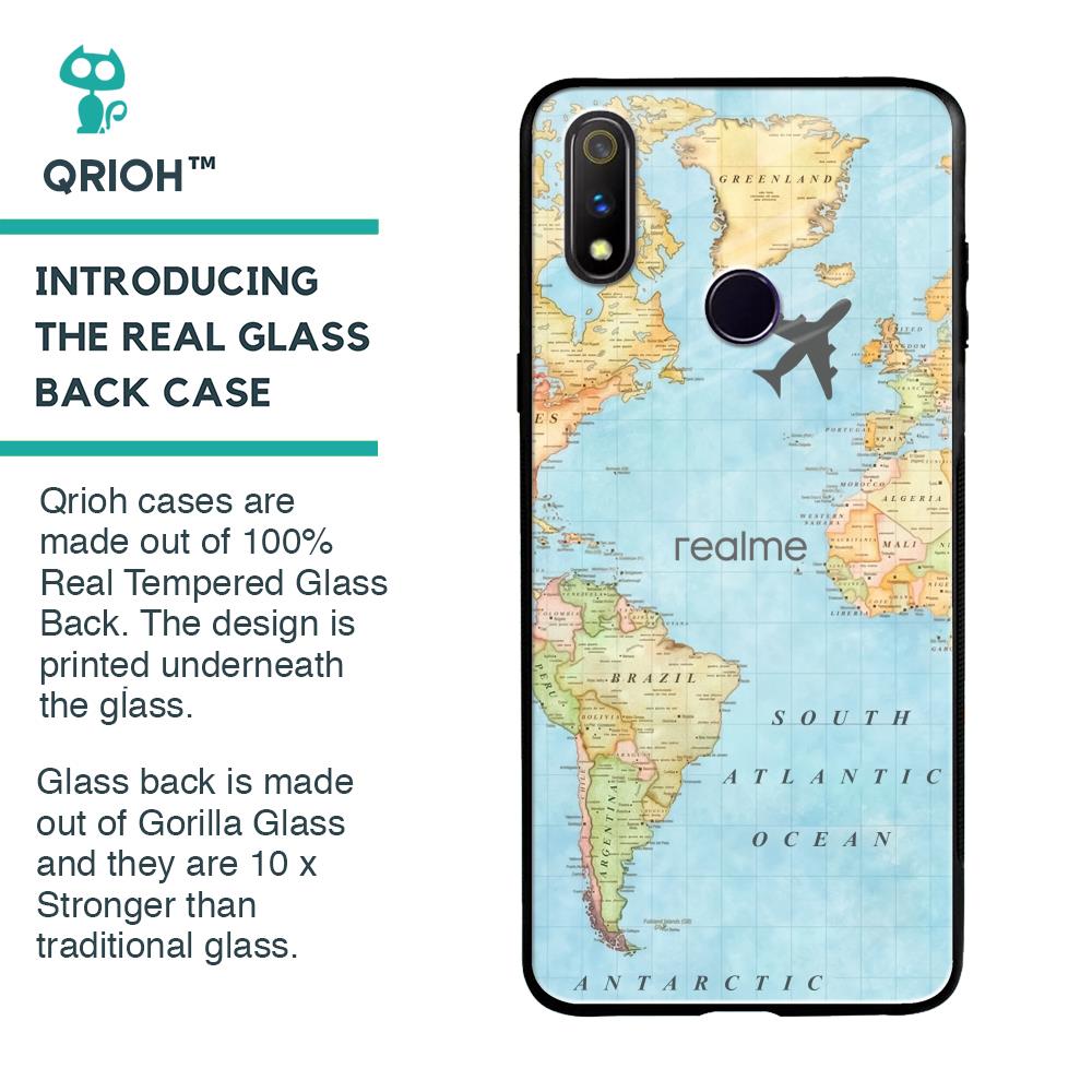 Fly Around The World Glass Case for Realme 3 Pro
