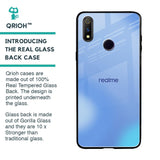 Vibrant Blue Texture Glass Case for Realme 3 Pro