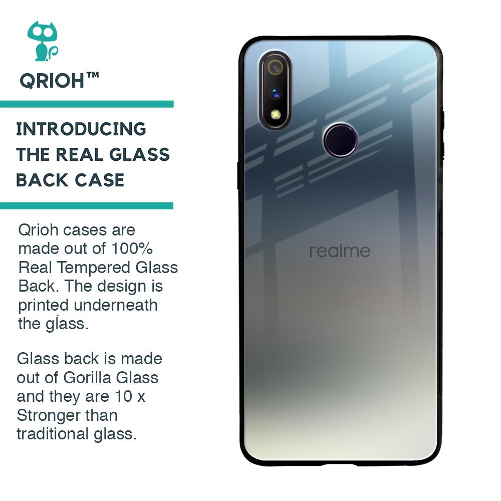 Tricolor Ombre Glass Case for Realme 3 Pro